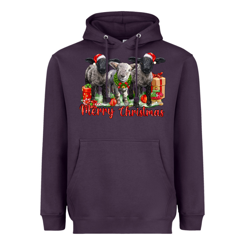 Merry Christmas Baby Sheeps Heavyweight Hoodie by LillyAllenDesigns | Teevron