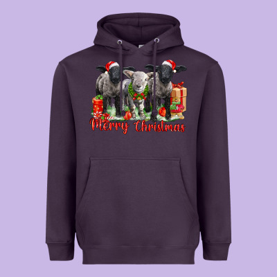 Merry Christmas Baby Sheeps Heavyweight Hoodie Designed By Lillyallendesigns