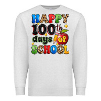 Oatmeal Heather happy 100 th days of school Premium Sweatshirt - Artiststas