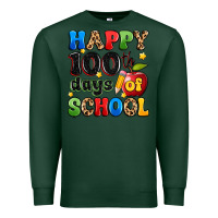 Sports Green happy 100 th days of school Premium Sweatshirt - Artiststas