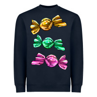 Navy colorful candies Heavyweight Sweatshirt - AdoDesignShop