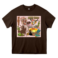 Chocolate Brown wild west western Heavy Core Tee - Zillion Design Studio
