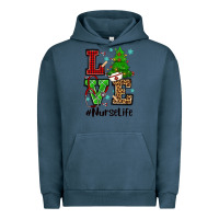 Pigment Midnight Navy love nurse life christmas Urban Hoodie - CowGirlArtShop