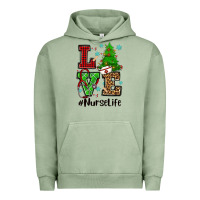 Pigment Oil Green love nurse life christmas Urban Hoodie - CowGirlArtShop