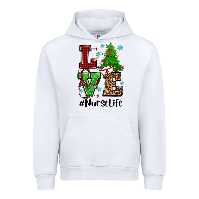 Love Nurse Life Christmas Urban Hoodie by CowGirlArtShop | Teevron
