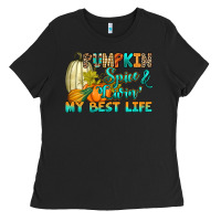 Black Pumpkin spice and livin' my best life Ladies Tee - RanaPortraitStore