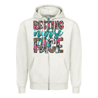 Resting Nurse Face Zipper Hoodie | Teevron