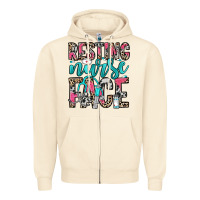 Sandshell resting nurse face Zipper Hoodie - NancyCooperArtShop