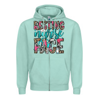 Seafoam resting nurse face Zipper Hoodie - NancyCooperArtShop