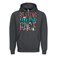 Smoke resting nurse face Zipper Hoodie - NancyCooperArtShop
