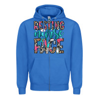 True Royal resting nurse face Zipper Hoodie - NancyCooperArtShop