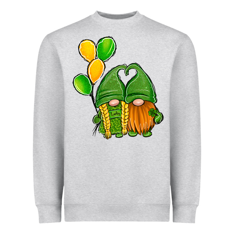 St Patrick's Day Gnomes Heavyweight Sweatshirt by Jasminsmagicworld | Teevron