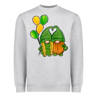 Heather Grey St Patrick's Day Gnomes Heavyweight Sweatshirt - Jasminsmagicworld