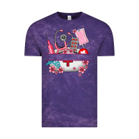 Cloud Purple custom name nurse hat and elements Vintage Tee - AdoDesignShop