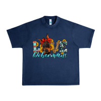 Navy love dobermans Urban Heavy Tee - Artiststas