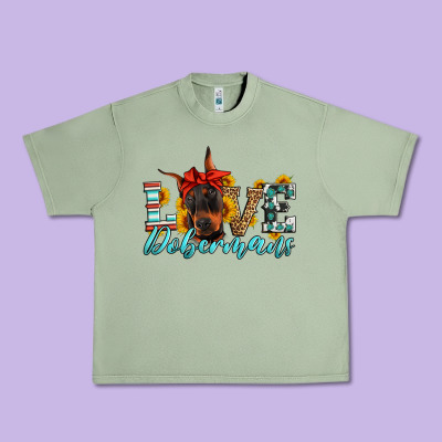 Love Dobermans Urban Heavy Tee Designed By Artiststas
