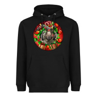 Black christmas navajo churro sheep Heavyweight Hoodie - LillyAllenDesigns