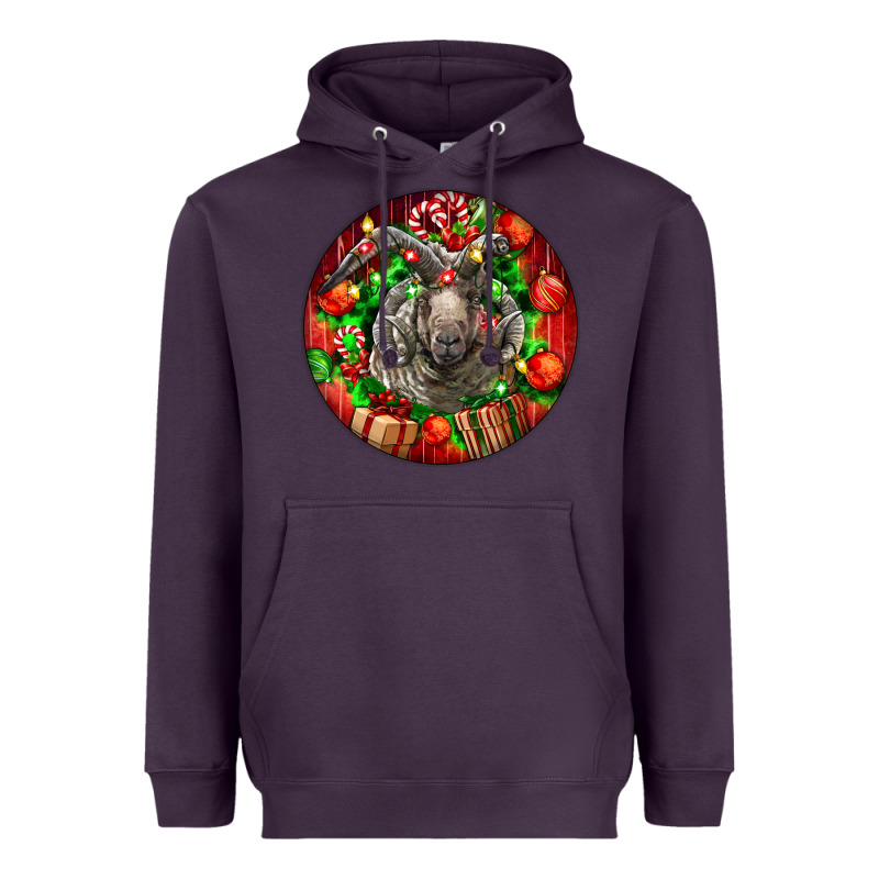 Christmas Navajo Churro Sheep Heavyweight Hoodie by LillyAllenDesigns | Teevron