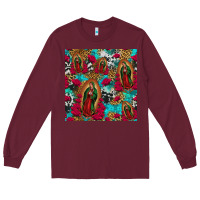 Burgundy lady of guadalupe western seamless Long Sleeve Tee - Jasminsmagicworld