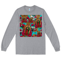 Heather Grey lady of guadalupe western seamless Long Sleeve Tee - Jasminsmagicworld