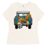 Bone Fall Pumpkin Farm Truck Ladies Tee - RanaPortraitStore