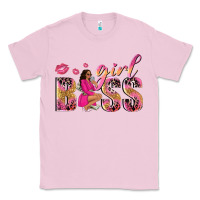 Bubblegum Pink girl boss afro black woman Classic Tee - NancyCooperArtShop
