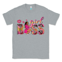 Heather Grey girl boss afro black woman Classic Tee - NancyCooperArtShop