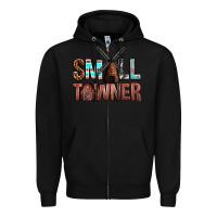 Black small towner Zipper Hoodie - NancyCooperArtShop