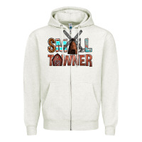 Oatmeal Heather small towner Zipper Hoodie - NancyCooperArtShop