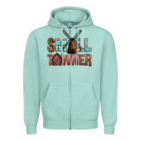 Seafoam small towner Zipper Hoodie - NancyCooperArtShop
