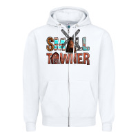 White small towner Zipper Hoodie - NancyCooperArtShop