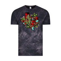 Cloud Black cactus christmas texas map Vintage Tee - JahusDesignShop
