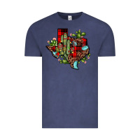 Vintage Denim cactus christmas texas map Vintage Tee - JahusDesignShop