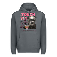 Rock touch my coffee and ill slap you so hard grumpy ca Premium Hoodie - JahusDesignShop