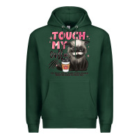Sports Green touch my coffee and ill slap you so hard grumpy ca Premium Hoodie - JahusDesignShop