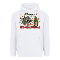 White merry spinosaurusmas Heavyweight Hoodie - LillyAllenDesigns