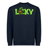 Navy St Patricks Day Lucky Gnome Heavyweight Sweatshirt - Jasminsmagicworld