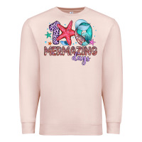 Pale Pink 100 mermazing days Premium Sweatshirt - Artiststas