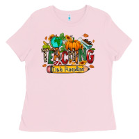 Bubblegum Pink Teaching little pumpkins Ladies Tee - RanaPortraitStore