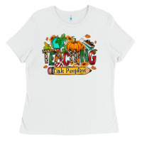 White Teaching little pumpkins Ladies Tee - RanaPortraitStore