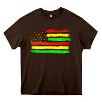 Chocolate Brown juneteenth flag Heavy Core Tee - texasbilliewilder