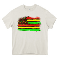 Cream juneteenth flag Heavy Core Tee - texasbilliewilder