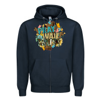 Navy pray wait trust crosses christian Zipper Hoodie - NancyCooperArtShop