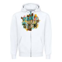 White pray wait trust crosses christian Zipper Hoodie - NancyCooperArtShop