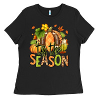 Black Tis' the season Fall American Football Ladies Tee - RanaPortraitStore