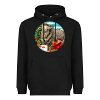 Black christmas merino wool sheep Heavyweight Hoodie - LillyAllenDesigns