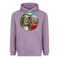 Lavender christmas merino wool sheep Heavyweight Hoodie - LillyAllenDesigns