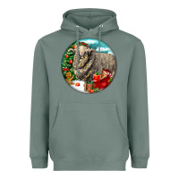 Sage christmas merino wool sheep Heavyweight Hoodie - LillyAllenDesigns