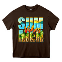 Chocolate Brown summer vibes Heavy Core Tee - Zillion Design Studio