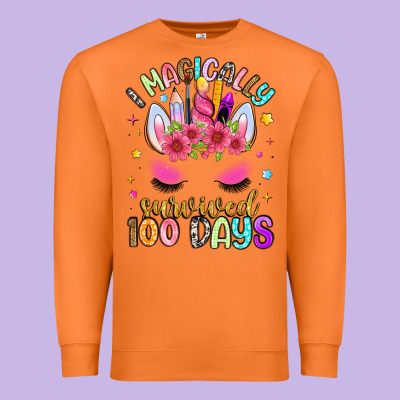 I Magically Survived 100 Days Premium Sweatshirt Designed By Artiststas